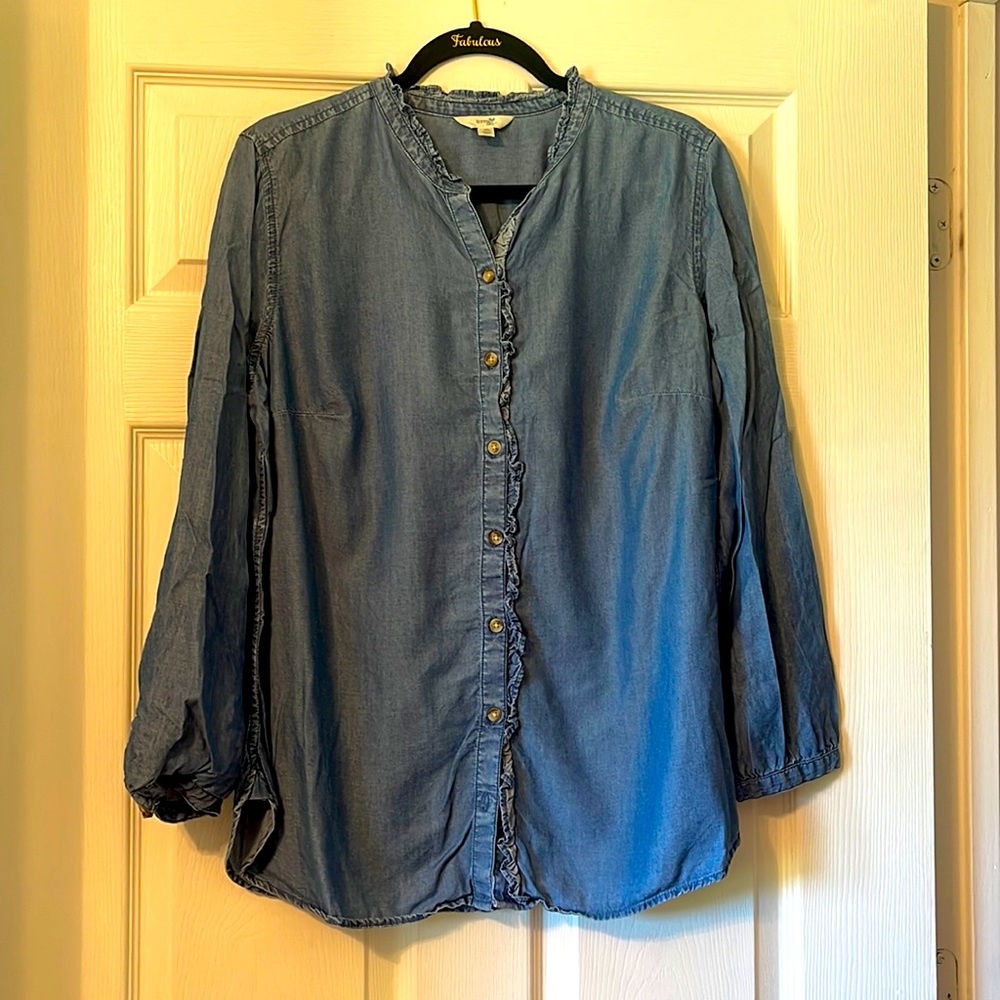 Jeans button up shirt